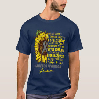 Diabetes is een Diabetes Warrior Ze is een Diabete T-shirt