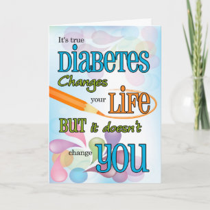 Diabetes krijgen een heldere kleurentypografie kaart