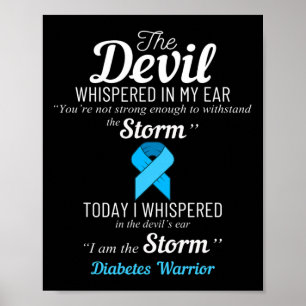 Diabetes Krijger Storm Beste Diabetes Bewustzijn G Poster