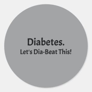 Diabetes Laat Dia-slagen Dit Ronde Sticker