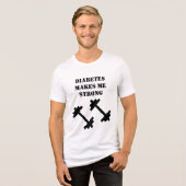 Diabetes makes me strong  Tri-Blend shirt (Voorkant volledig)