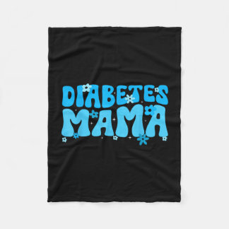 Diabetes mama groovy t1d moeder type 1 diabetes fleece deken