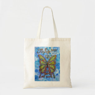 Diabetes ondersteunt regenboogvlinderCanvas tas