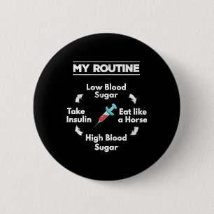 Diabetes Routine Insulinenaald Lage Hoge bloeddruk Ronde Button 5,7 Cm
