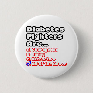 Diabetes Strijder Quiz Ronde Button 5,7 Cm