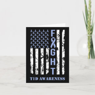 Diabetes T1d-bewustzijnsmaand Vecht Vlag Blauwe Li Kaart