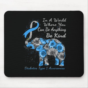 Diabetes Type 1 Bewustmaking Zonnebloem Lephant Be Muismat