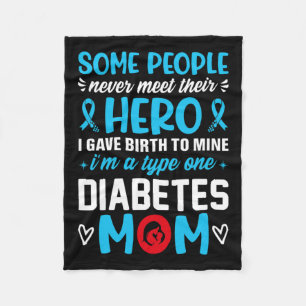 Diabetes Type 1 Overlevende Moeder - Vrouwen T1 Di Fleece Deken