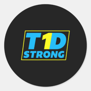 Diabetes Type 1 Sterke bewustwording Ronde Sticker