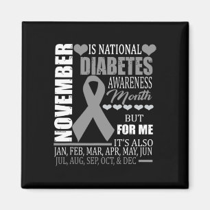Diabetes Type Bewustzijn November Diabetische Fun Magneet