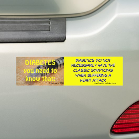 Diabetes - u moet weten dat bumpersticker (Op auto)