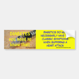 Diabetes - u moet weten dat bumpersticker