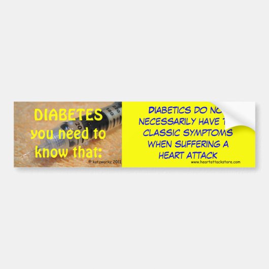 Diabetes - u moet weten dat bumpersticker (Voorkant)