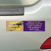 Diabetes - u moet weten dat bumpersticker (Op auto)