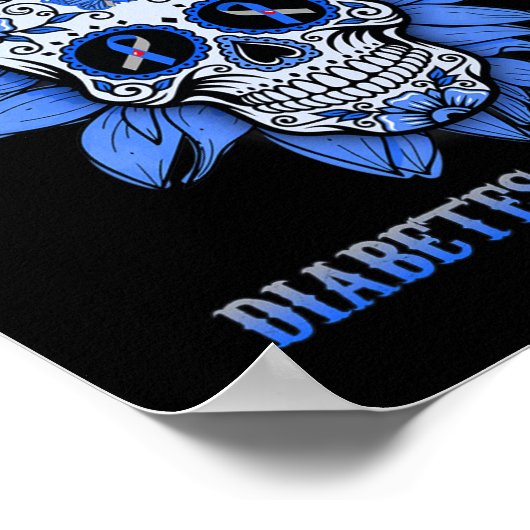 Diabetes van de Suikerschedelventilator Poster (Hoek)