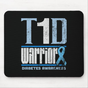 Diabetes-waarschuwingsmaand T1D Diabetes Muismat