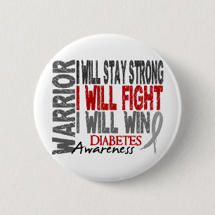 Diabetes Warrior Ronde Button 5,7 Cm