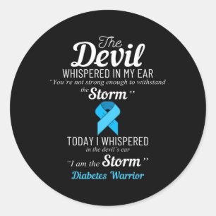 Diabetes Warrior Storm Best Diabetes Awareness Gif Ronde Sticker