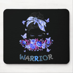 Diabetes Warrior T1d Messy Bun Hair Diabetes Aware Muismat