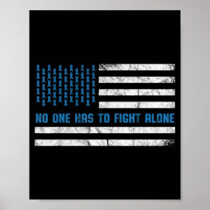 Diabetesbewustzijn moet alleen vechten Amerikaan Poster