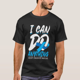 Diabetesbewustzijn voor Type 1 & Type 2 Ondersteun T-shirt