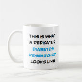 diabetesonderzoeker, speciaal koffiemok (Links)