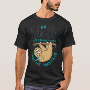 Diabetessensibilisatie Een Luiaard Doet Meer Werk T-shirt