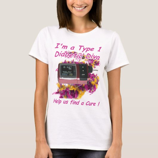 Diabetic Diva T-shirt (Voorkant)