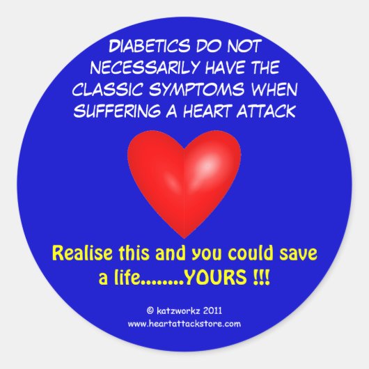 Diabetici hebben niet noodzakelijkerwijs ronde sticker (Voorkant)