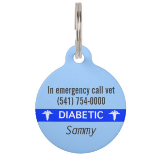 Diabetisch medisch alert hond label huisdierpenning