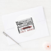DIABETISCHE BEWUSTMAKING RONDE STICKER (Envelop)
