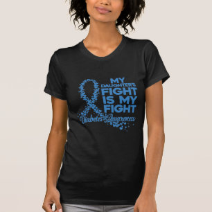 Diabetische Daugher Moeder vecht Diabetes Bewusthe T-shirt