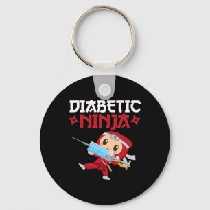 Diabetische Ninja Type 1 Diabetes Awareness Sleutelhanger