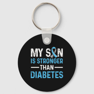 Diabetische ondersteuning ontwerp voor een vader o sleutelhanger