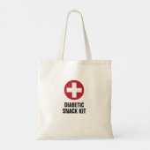Diabetische snackkit met rood medisch pictogram tote bag (Achterkant)