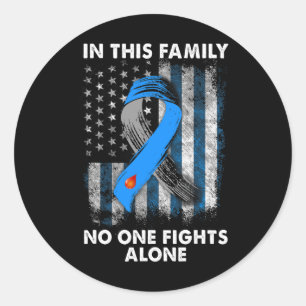 Diabetische Type 1 T1D Diabetes Awareness USA Flag Ronde Sticker