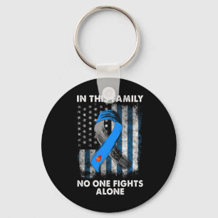 Diabetische Type 1 T1D Diabetes Awareness USA Flag Sleutelhanger