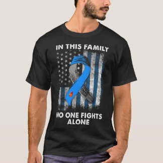 Diabetische Type 1 T1D Diabetes Awareness USA Flag T-shirt