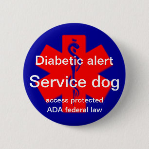 Diabetische waakhond ronde button 5,7 cm