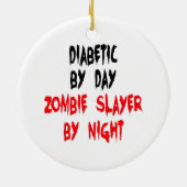 Diabetische zombiedoder keramisch ornament (Achterkant)