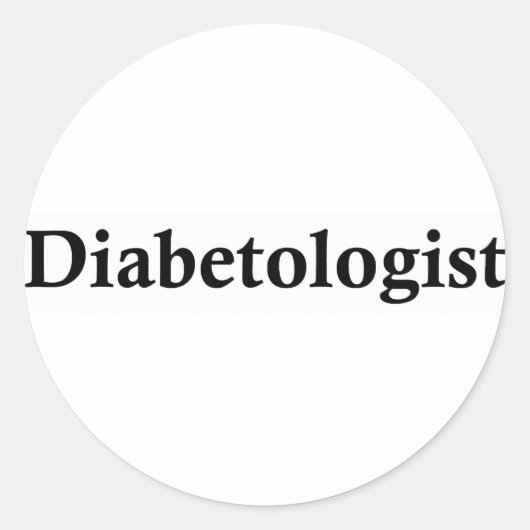 diabetoloog ronde sticker (Voorkant)