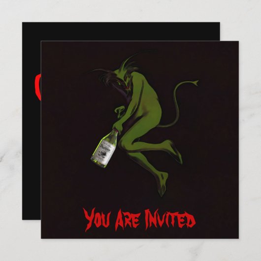 Diable de boisson ~ Invitations (Devant / Derrière)
