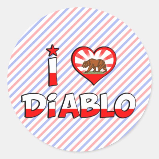 Diablo, CA Ronde Sticker (Voorkant)