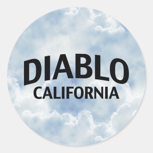 Diablo California Ronde Sticker (Voorkant)