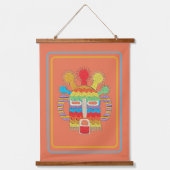 Diablo Huma Masker Tapestry - Burnt Sienna Hangend Wandkleed (Voorkant)