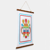 Diablo Huma Masker Tapestry - Witte achtergrond Hangend Wandkleed (Gebogen)