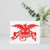 Diabolque Devil Satan Cigar Label Art Briefkaart (Staand voorkant)