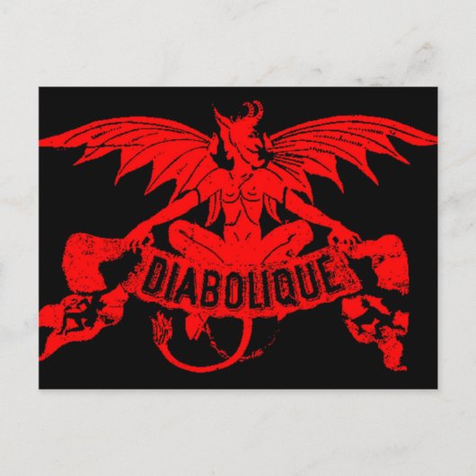 Diabolque Devil Satan Cigar Label Art Briefkaart (Voorkant)
