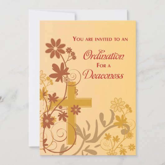 Diacones uitnodiging tot wijding Kruis krullen (Voorkant)