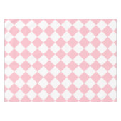 Diag Gecontroleerd Groot - Wit en Roze Tafelkleed (Voorkant (Horizontaal))